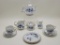 Estate Lot - Thistle Pattern China, Various Makers, Includes Teapot, 2 Crea