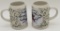 2 Vintage Steins W/O Boxes - Cardinals In The Snow, #149 & #207, 5¼