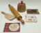 3 Advertising Items;     Wooden Butter Paddle;     Wooden Butter Mold