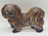 Wonderful Large Vintage Chalk Dog Figure - 9