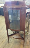 Circa Late 1800s Corner Curio - Sheraton Style, As Found, Front Piece Needs