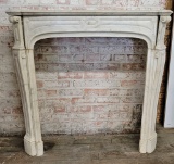 Vintage French Marble Fireplace - Top Is 44