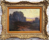 Carl Henrik Jonnevold Oil On Canvas - Landscape, Overall Craquelure, Signed