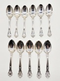 11 Gorham Sterling Teaspoons - Chantilly, 10.78 Ozt Total