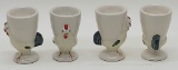 4 Cool Vintage Glazed Egg Cups