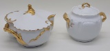 Large Haviland Limoges Biscuit Jar W/ Lid;     Limoges Covered Dish W/ Lid