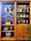 2 Custom Made Lighted Bookcases - Top Shelf Is Glass, Slightly Different St