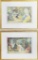 2 French Prints - From Stix Baer & Fuller Gallery, Framed W/ Glass, 15¼