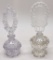 2 Vintage Glass Perfume Bottles - Tallest Is 7½