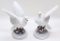 Pair Large Andrea Bisque White Doves - 8½