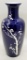 Large Vintage Cobalt Blue & White Vase - 15½