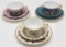 3 Vintage 3-piece Cup, Saucer & Plate Sets - Waldershof Bavaria China, 22kt