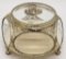 Fancy Vintage Cast & Beveled Glass Jewelry Casket - 4½
