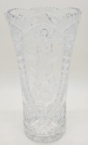 Huge Cut Crystal Vase - 14½