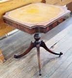 Vintage Mahogany Leather-Top Table - 24