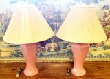 Pair 1970s Lamps W/ Original Shades