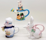 3 Misc. Whimsical Teapots