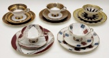 5 Vintage 3-piece Cup, Saucer & Plates Sets - Bareather Waldsassen Bavaria