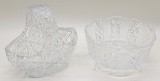Beautiful Cut Glass Basket - 8½