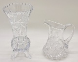 Cut Glass Vase - 9½