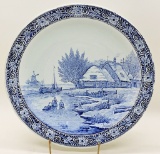 Large Blue Delft Charger - 15½