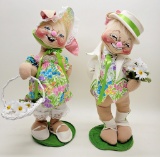 2 Large Vintage Annalee Rabbits - 21