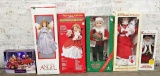 6 Large Vintage Automated Christmas Figures - Mother & Child Figure Missing