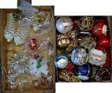 2 Boxes Fancy Glass Christmas Ornaments