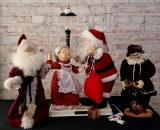 Vintage Telco Animated Christmas Santa & Mrs. Claus - W/ Box;     2 Santas