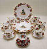 18-piece Set Royal Albert China - Christmas Magic;     Royal Albert Cup & S