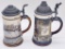 2 Vintage Germany Beer Steins - Tallest Is 9¼