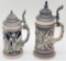 2 Germany Beer Steins - Tallest Is 9½