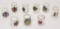 9 Vintage Miniature Glass Steins