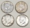 4 1964 Kennedy Half-Dollars