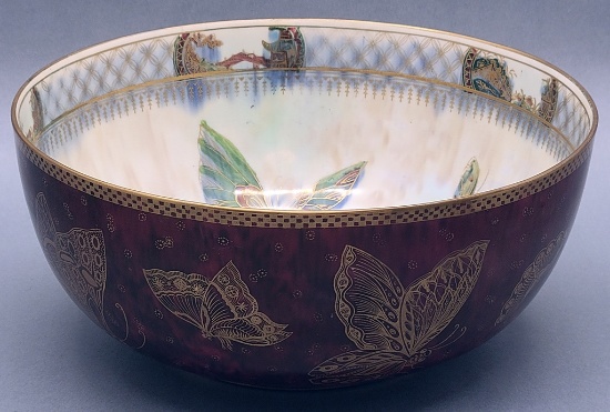 Wedgwood Butterfly Lustre Bowl - 10", Minor Loss - (est. $100-200)
