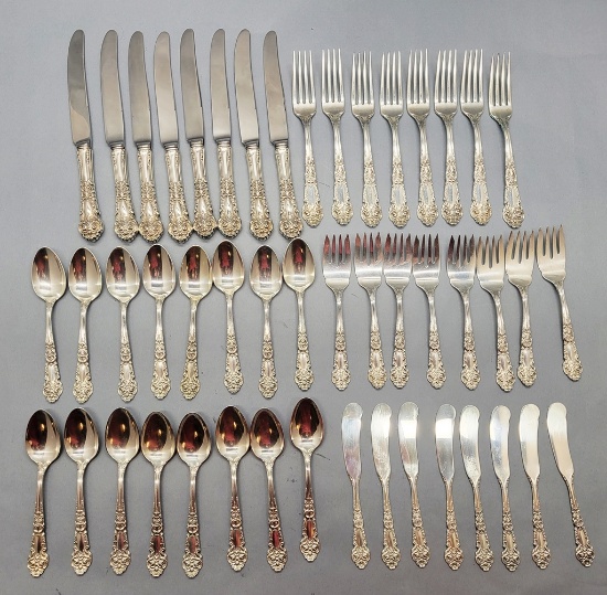 Reed & Barton Sterling Flatware Set - French Renaissance, Service For 8 (ea