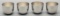 4 Kirk Steiff Reproduction Thomas Jefferson Cups - Monogrammed