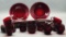 36 Pieces Royal Ruby Glass - Includes: 4 9¼