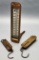 2 Vintage Brass Scales;     Vintage Brass Boiler Gauge - 11