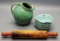 Vintage 1950s Ball Pitcher - Small Chip;     4 California Hoenig Pottery Ap