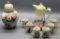 Large Hand Painted Chocolate Pot W/ 6 Cups;     Large Handpainted Ginger Ja
