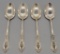 4 Pieces Wallace Sterling - Rosepoint, 4 8¼