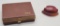 1940s Leather-Wrapped Gentlemen's Box;     Vintage Bakelite Ring Box