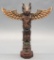 Signed Hand Carved Totem Pole - 10½
