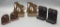 3 Pairs Vintage Bookends
