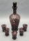 6-piece Sterling Overlay Amethyst Glass Decanter Set - 10