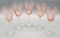 5 Pink Elegant Glass Trojan Stems By Fostoria - 8¼
