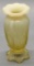 Cactus Patterned Glass Vaseline Vase - 4¾