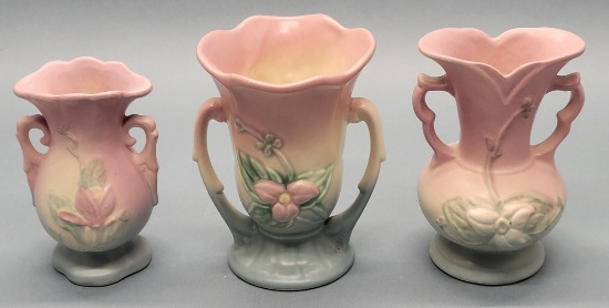 Hull Magnolia Vase - 5";     Hull Wild Flower Vase - 5½";     Hull Wild Flo
