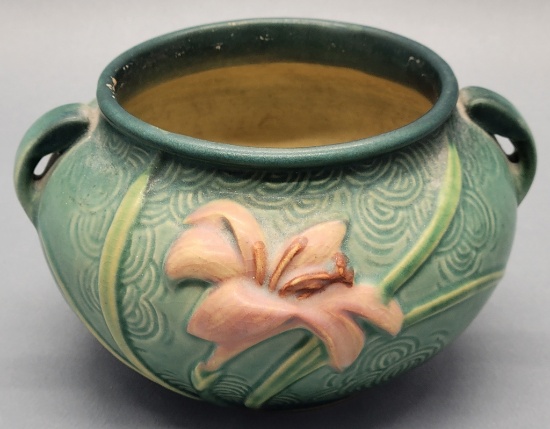 Roseville Pottery Blue/Green Zephyr Lily Pot - 671-4